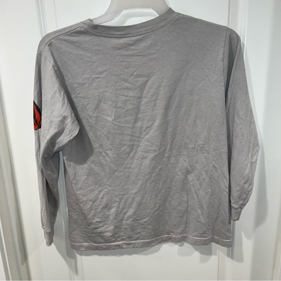 Volcom Long Sleeve Shirt vintage youth Size Large light gray graphic logo - Picture 5 of 5